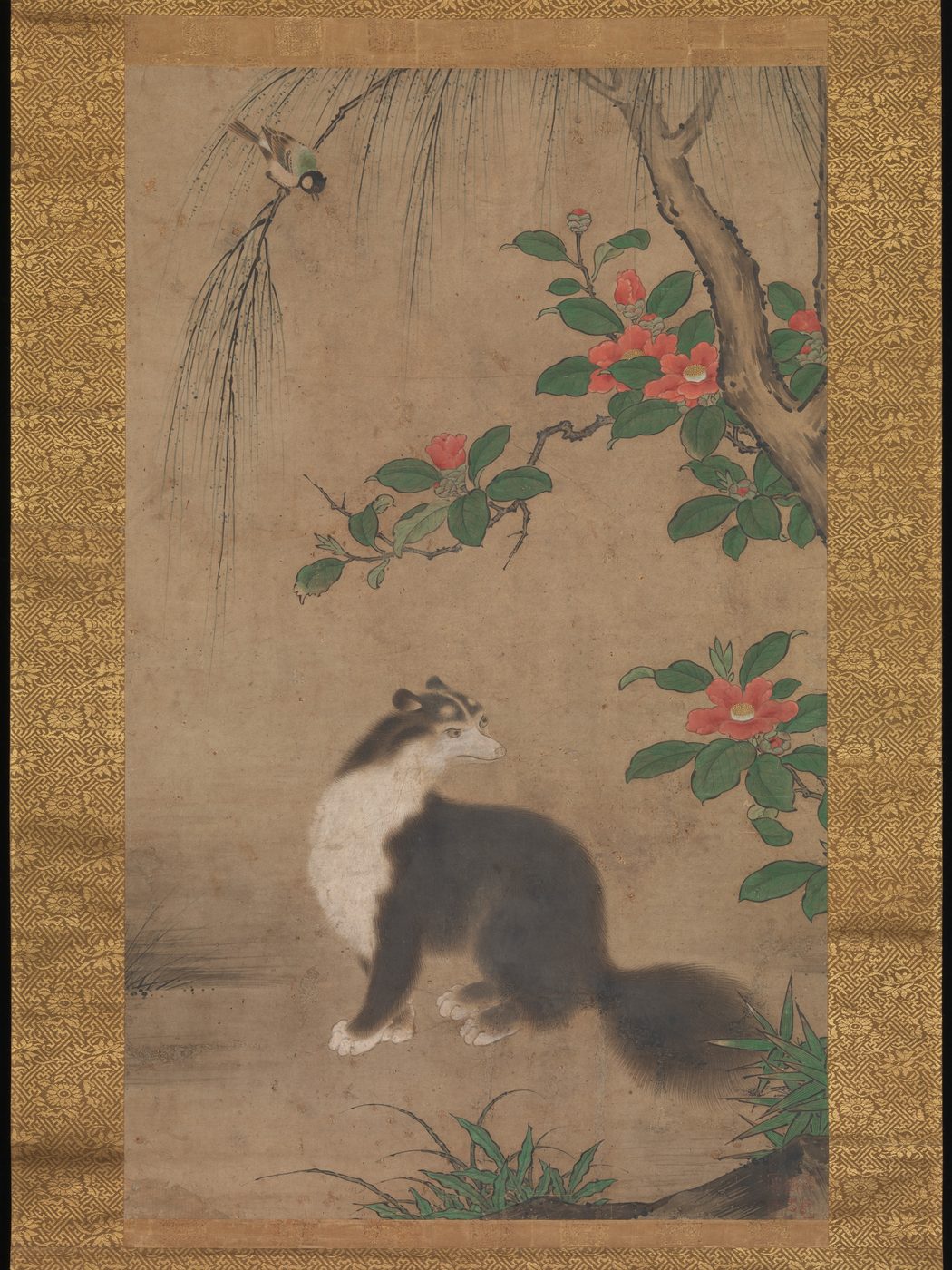 花鳥走獣の掛軸（メトロポリタン美術館 オープンアクセス）